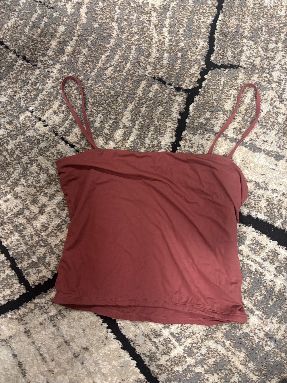 Women's Rust Spaghetti Strap Crop Top